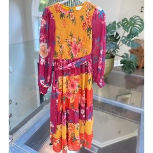 AURA Floral Long Sleeve Dress